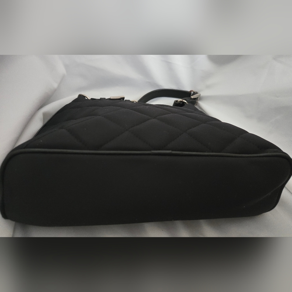 My Flat In London Quilted Black Handbag Pink Queen Bee Rhinestone Crown Purse - Picture 3 of 8